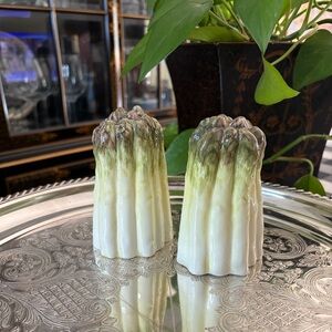Asparagus Ceramic Salt and Pepper Shakers by Tiffany & Co.